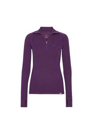 Damen Merino Half Zip Langarmshirt Warm Atmungsaktiv Baselayer