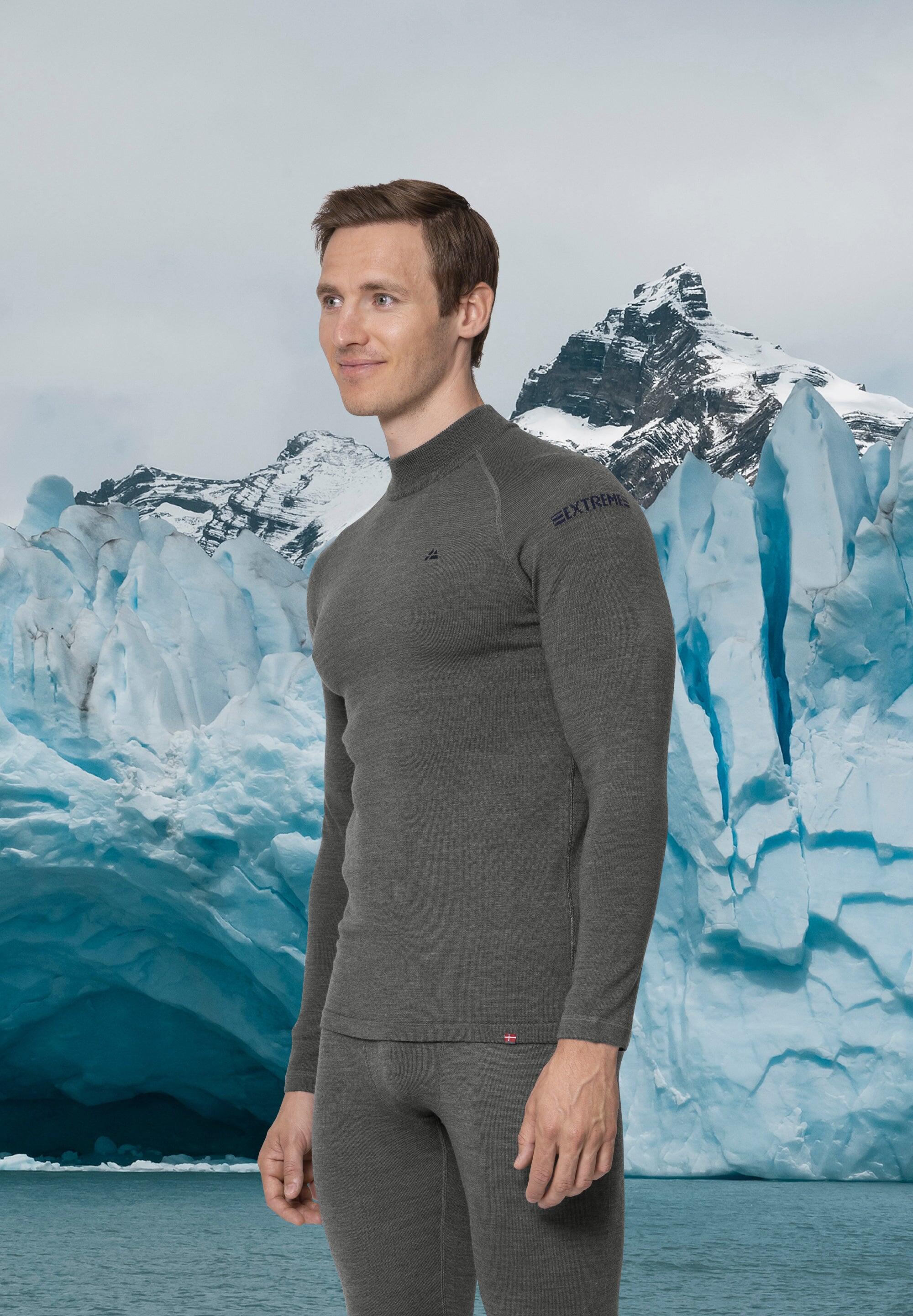 T-shirt Thermique Homme Manches Longues Laine Mérinos Extrême Froid 5/6
