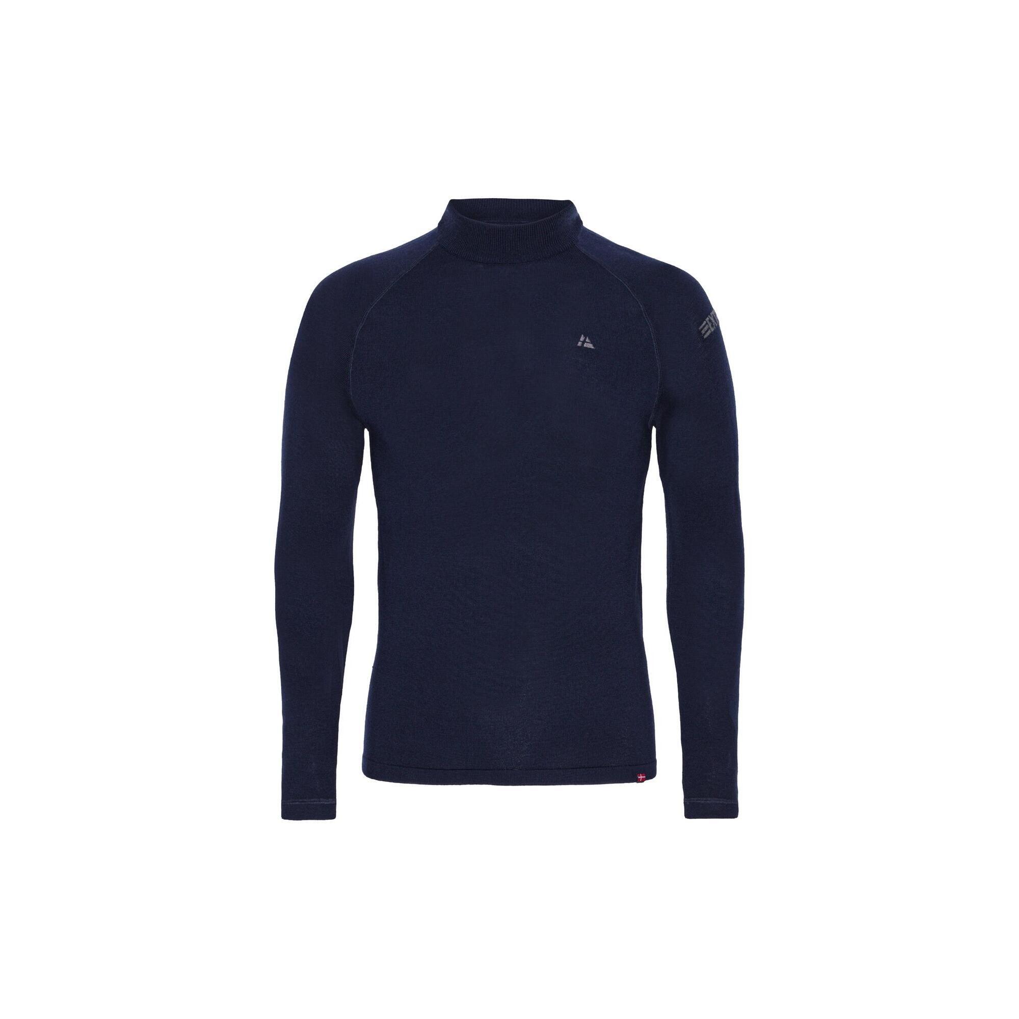 Danish Endurance - T-shirt Thermique Homme Manches Longues Laine Mérinos Extrême Froid - Chemise Manches Longues - Bleu - Decathlon