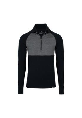 Herren Merino Half Zip Langarmshirt Warm Atmungsaktiv Baselayer