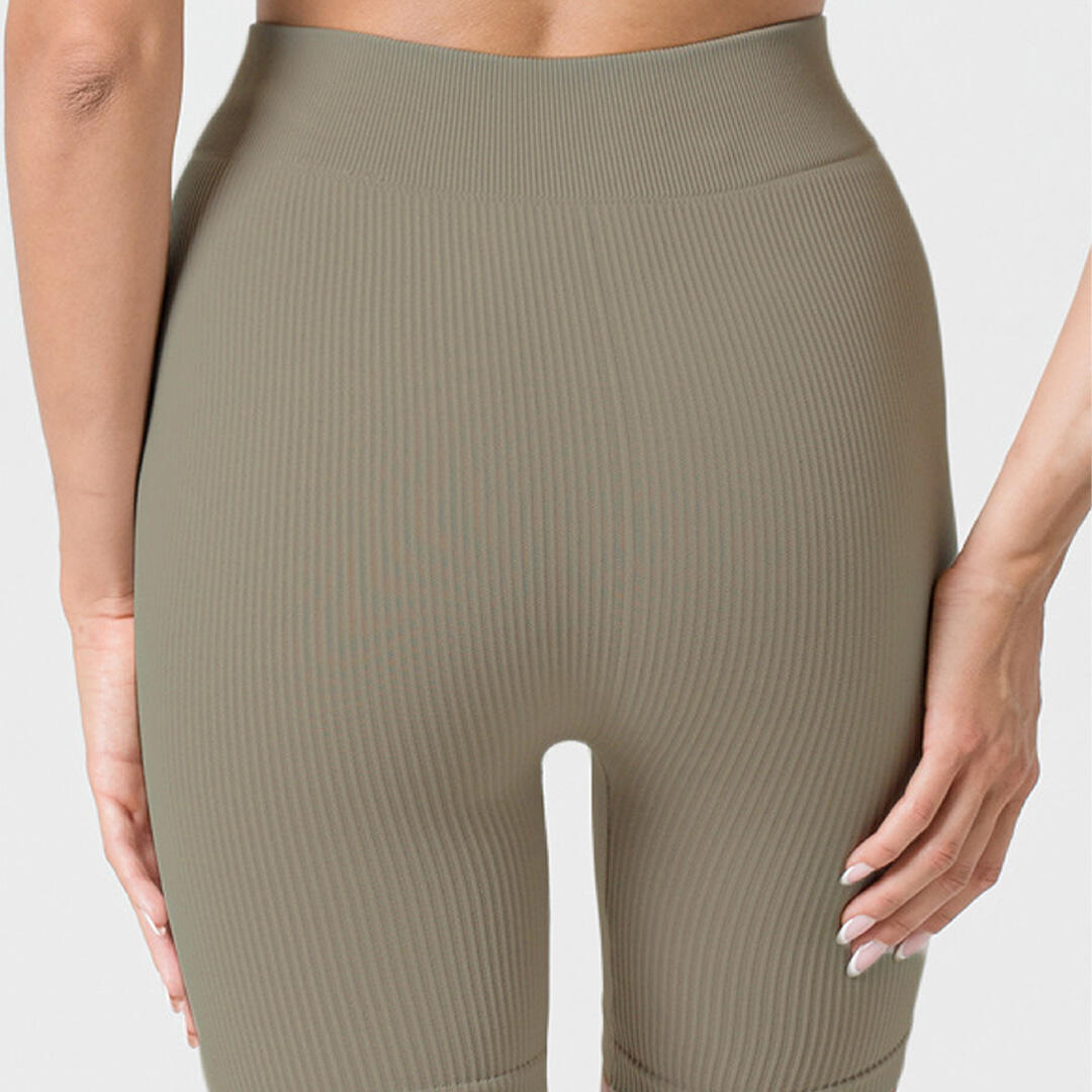 Bikers bonna vita alta push up senza cuciture allenamento e tempo libero Salvia 2/5