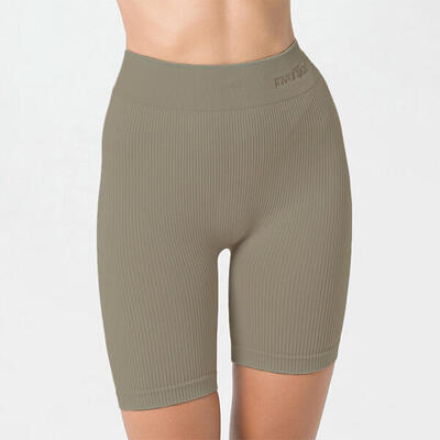 Bikers donna vita alta push up senza cuciture allenamento e tempo libero Lime