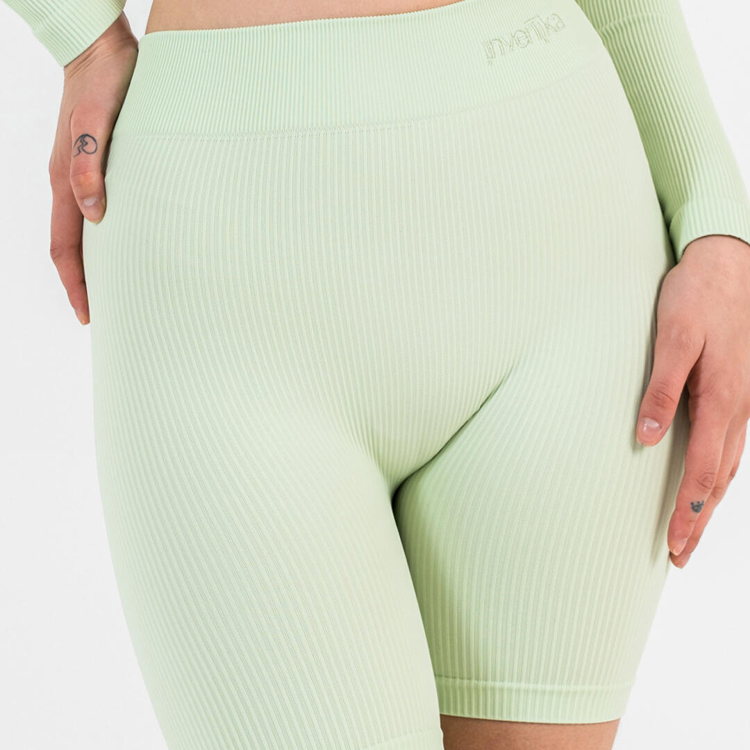 Bikers bonna vita alta push up senza cuciture allenamento e tempo libero Mint 4/5