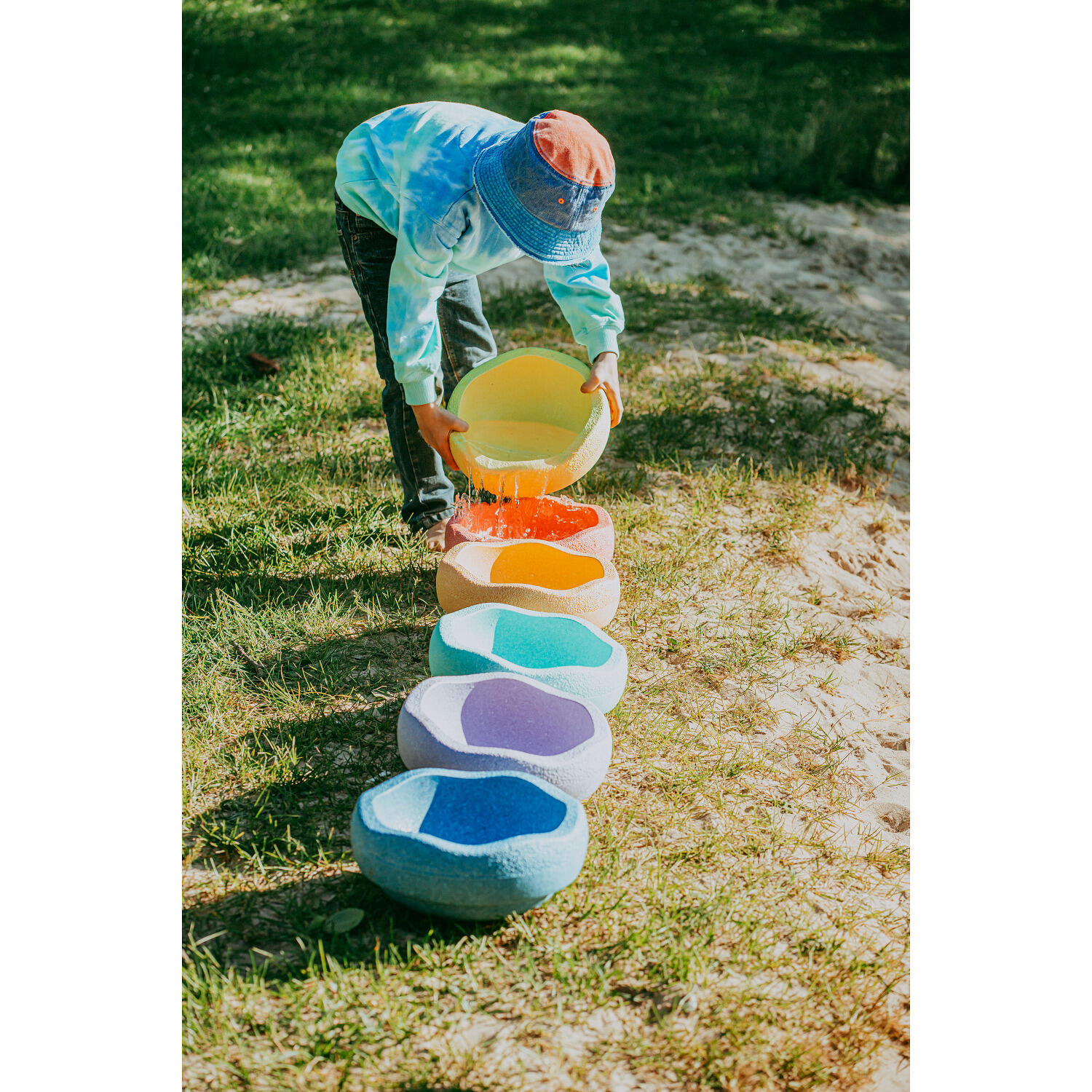 Gry do wczesnej nauki Stapelstein Original Rainbow Pastel (x6) 3/6