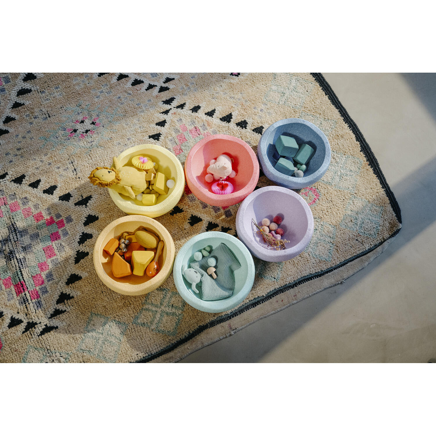 Gry do wczesnej nauki Stapelstein Original Rainbow Pastel (x6) 6/6