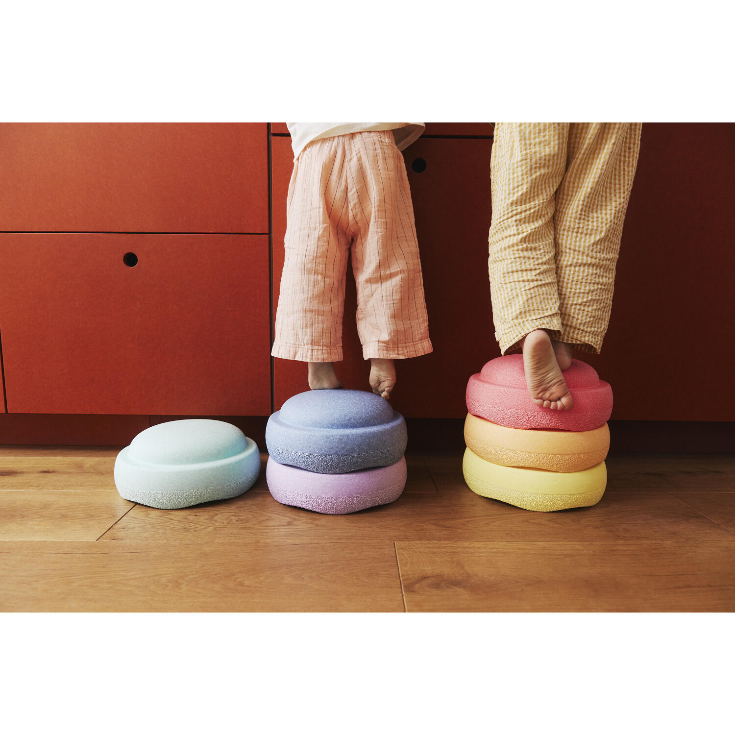 Gry do wczesnej nauki Stapelstein Original Rainbow Pastel (x6) 5/6