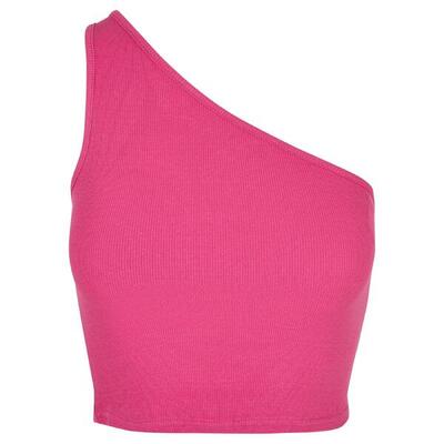 Dames asymmetrische crop top urban classics