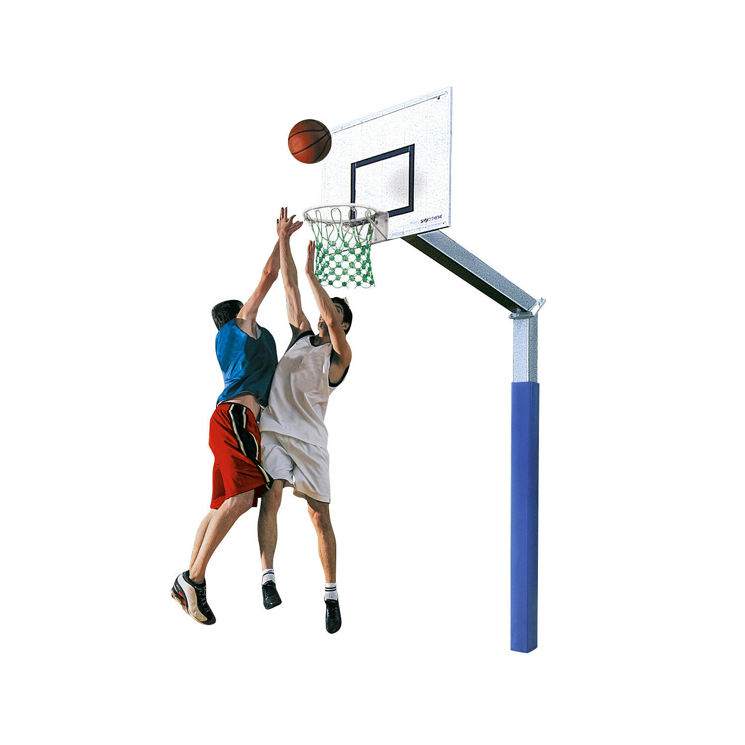 SPORT-THIEME Impianto da basket Fair Play 2.0 con rete di corda Herkules Cestino Outdoor