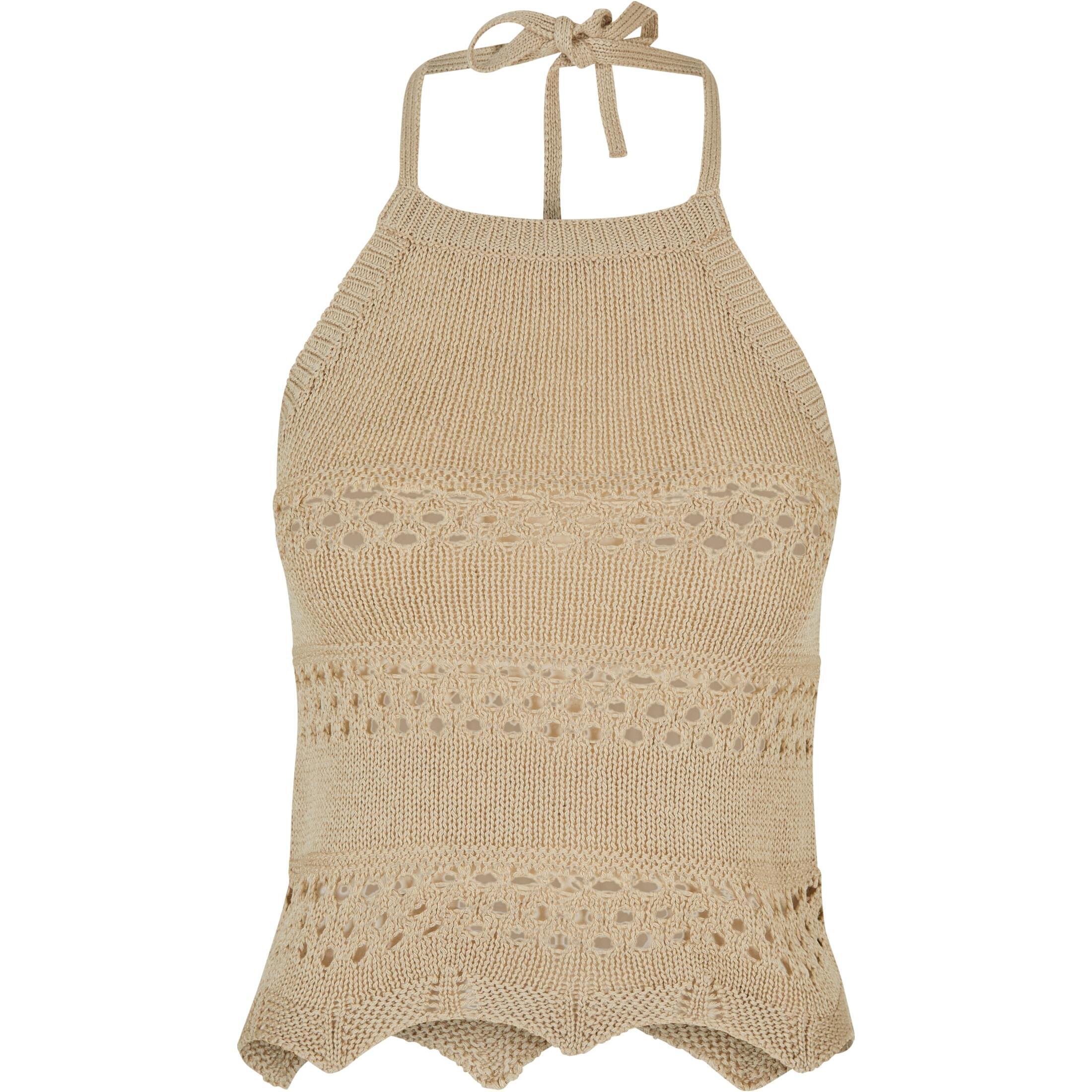 Urban Classics - Débardeur Court Tricot Au Crochet Femme Urban Classics - Débardeur - Beige - Decathlon