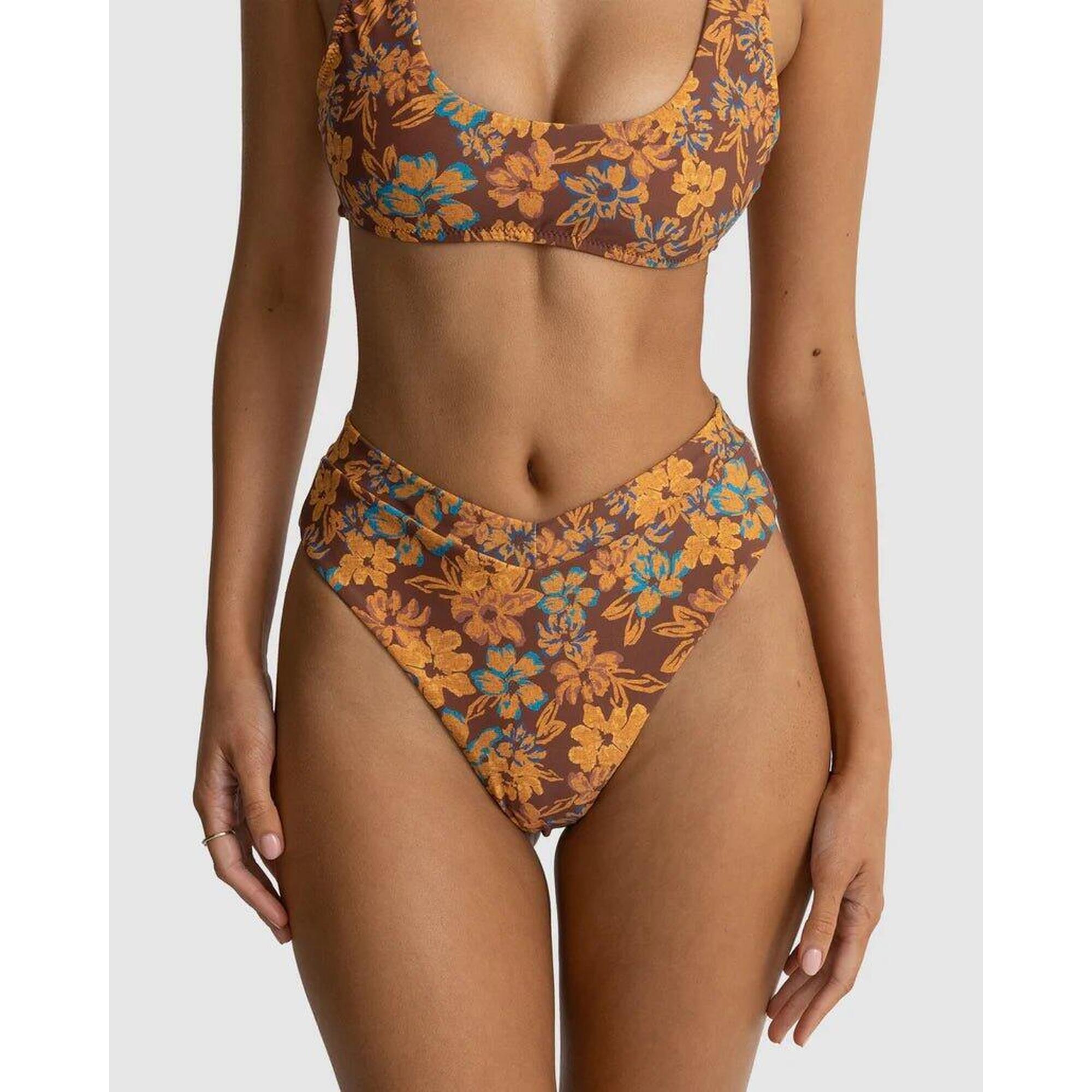 Rhythm - Oasis Floral Deep - Bas De Maillot Femme - Maillot De Bain 2 Pièces - Marron -  L - Decathlon
