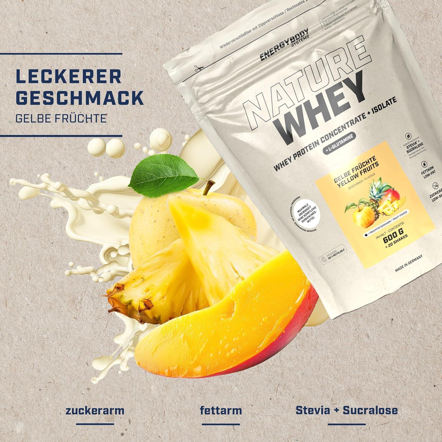 Nature Whey Protein Gelbe Früchte 2/4