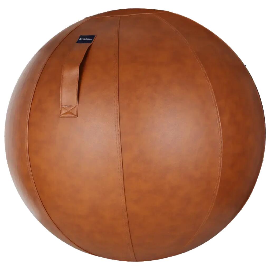 LifeSpan Fitness Workplace Office Chair Yoga Ball - Caramel Leather 25"