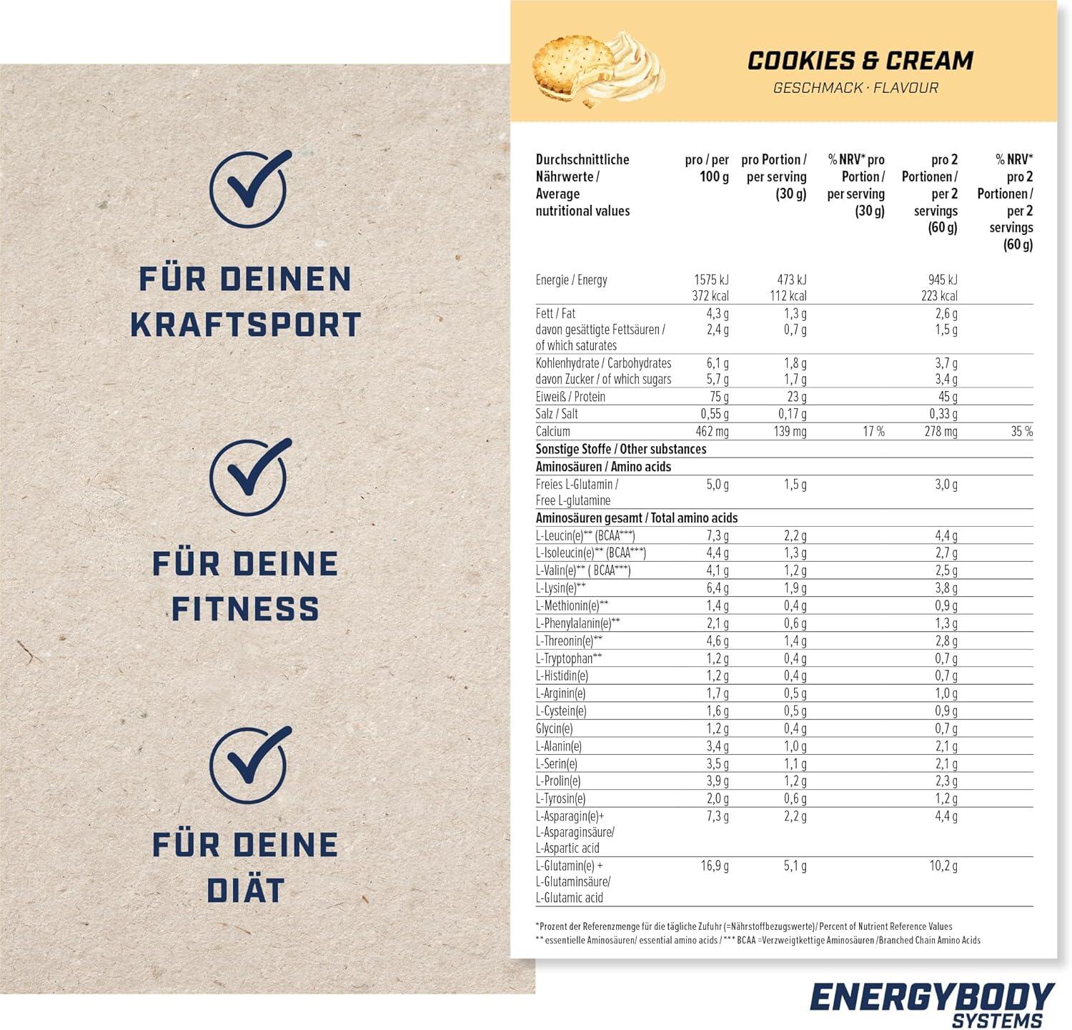 Nature Whey Protein Cookies & Cream 3/4