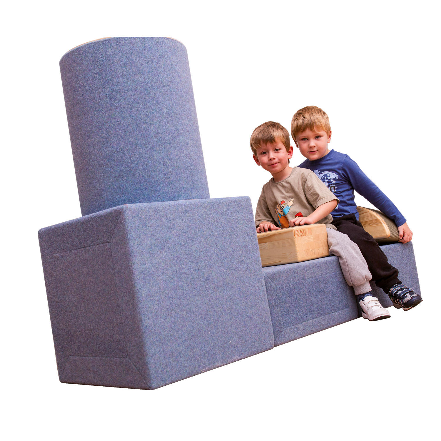 Lüne-Combinato Set Start Kinderturnen Unisex Blau, Holz-Natur, Grau 5/6