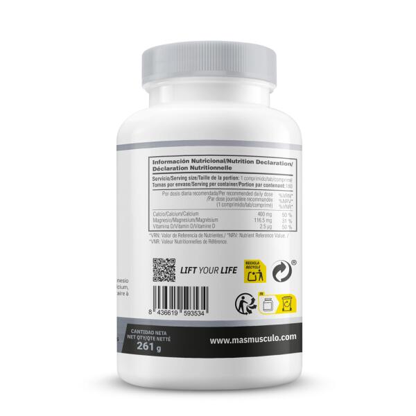 Calcio Magnesio e Vitamina D3 - 180 compresse MASmusculo 3/5