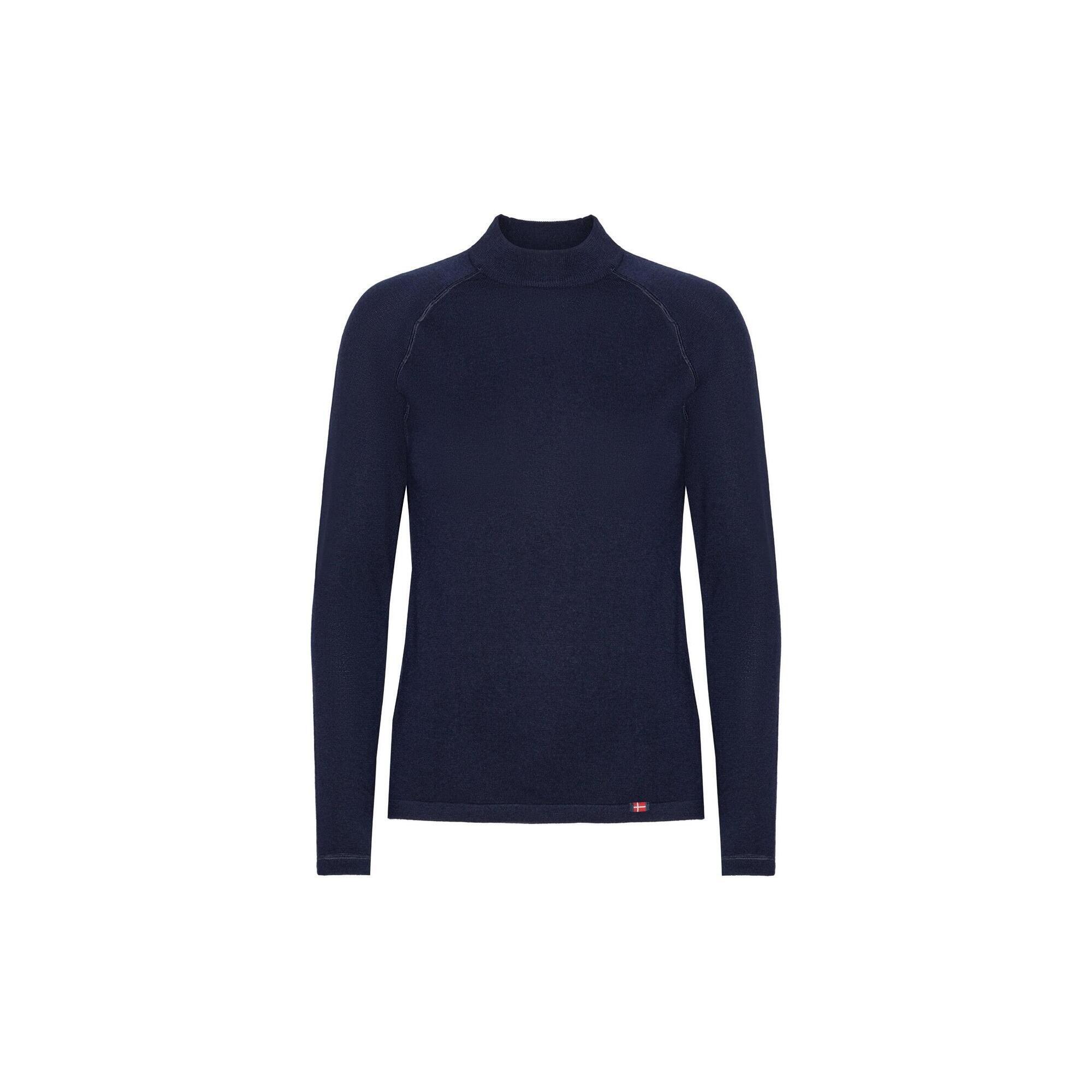 Danish Endurance - T Shirt Thermique Femme Manches Longues Laine Merinos Extreme Pour Froid - Chemise Manches Longues - Bleu - Decathlon
