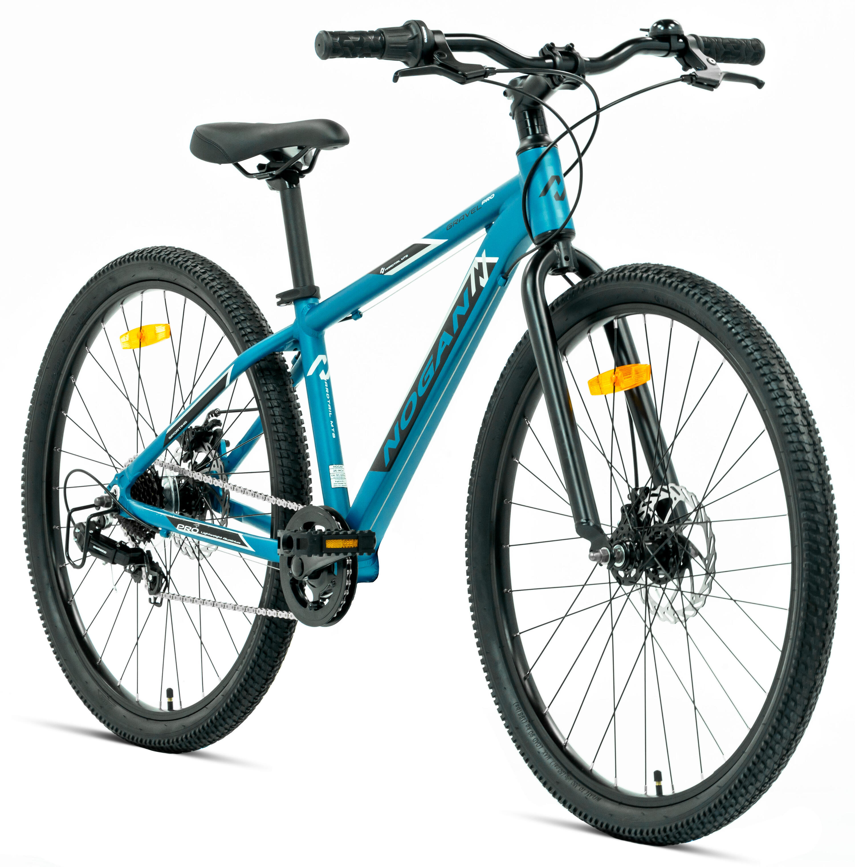 Vélo enfant léger Nogan Gravel PRO - 26 pouces - 7 vitesses - Bleu 2/7