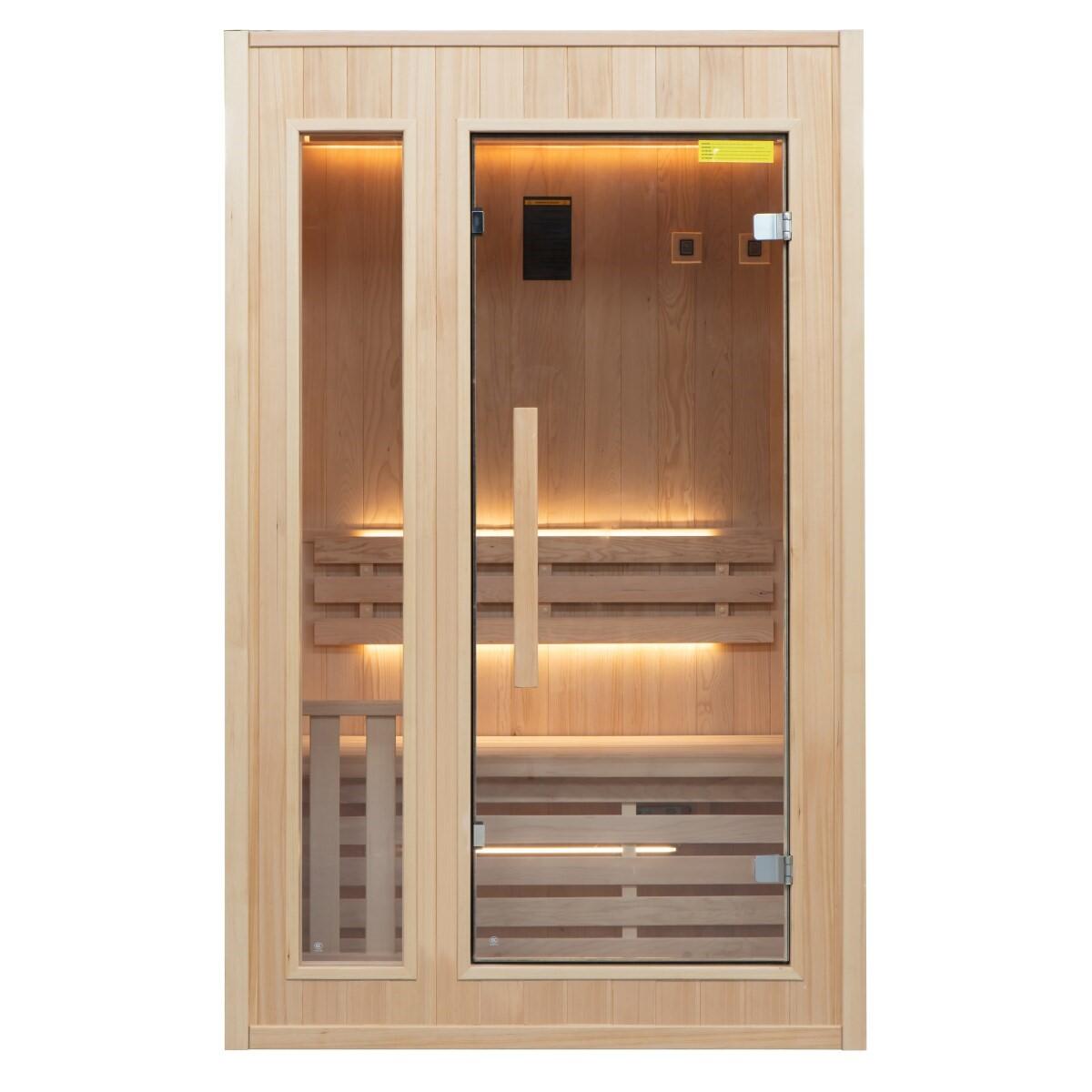 Sauna traditionnel Zen 2 places en épicéa du Canada, poêle et accessoires inclus 2/7