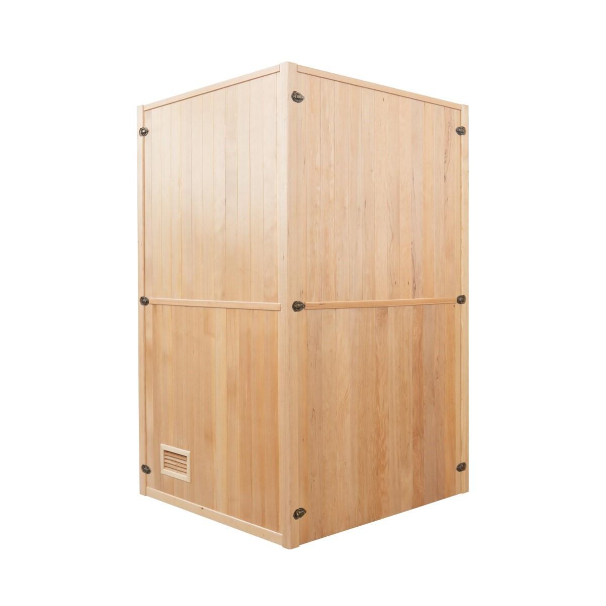 Sauna traditionnel Zen 2 places en épicéa du Canada, poêle et accessoires inclus 5/7