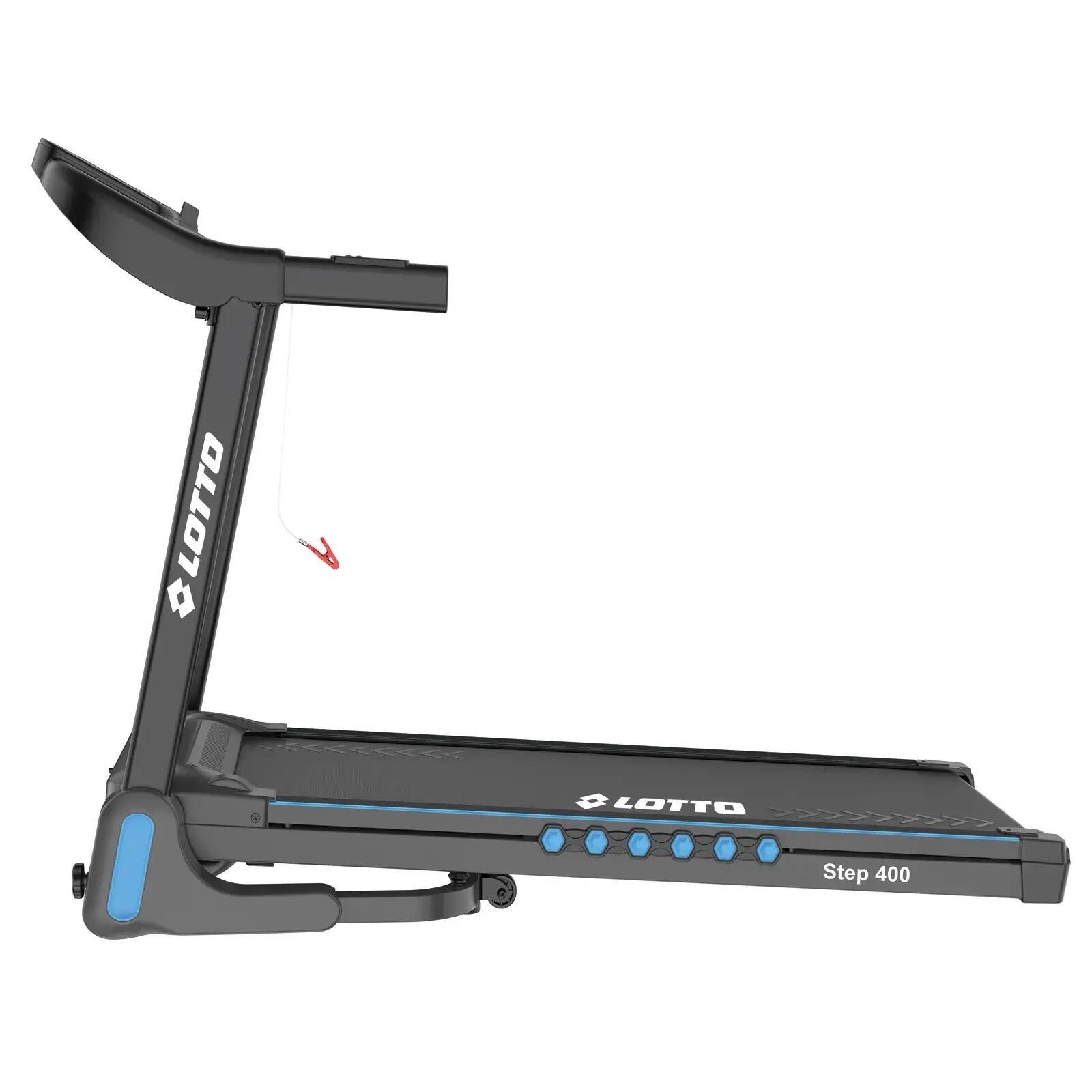 Cinta de correr eléctrica Lotto Step 400 3 CV 120 kg, inclinación automática 4/6