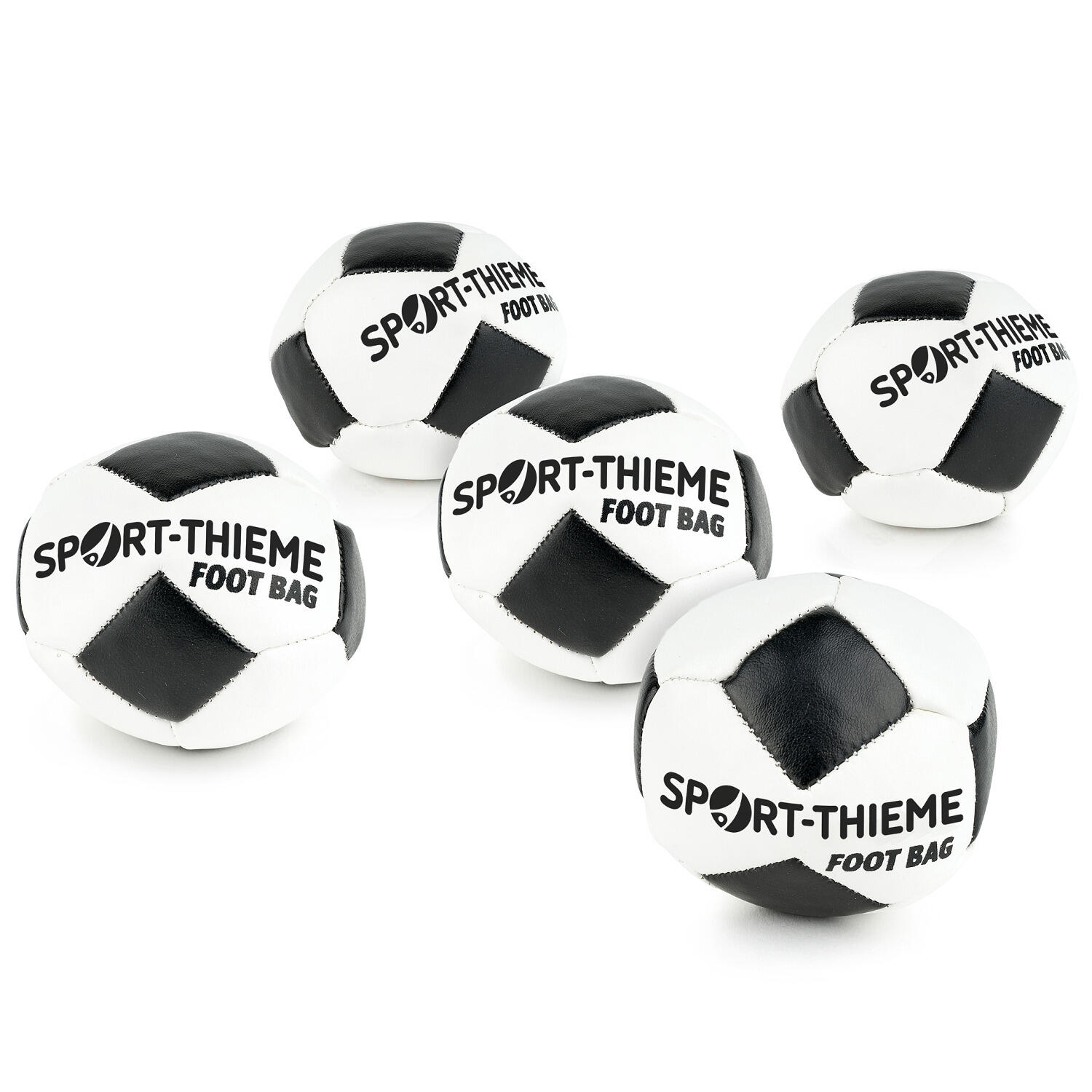 Kickbälle-Set Footbags Gesundheitssport Unisex Schwarz lackiert 1/2