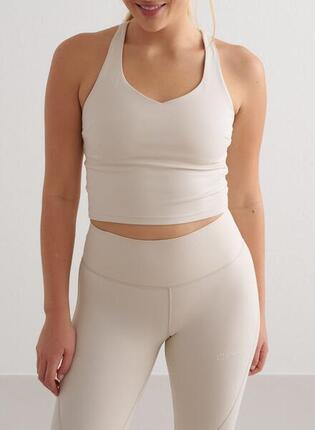 Femme Soutien-gorge de sport Brassière à Bretelles Respirante Blanc