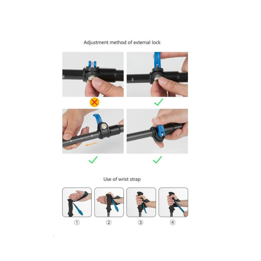 Naturehike Folding carbon trekking pole 3/7