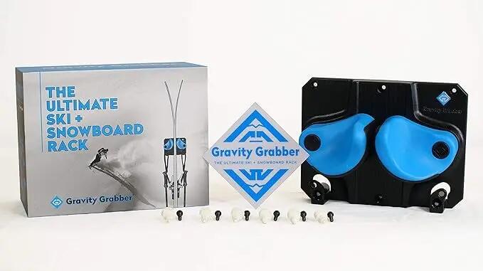 Support mural pour 1 ski en plastique cyan 7/7