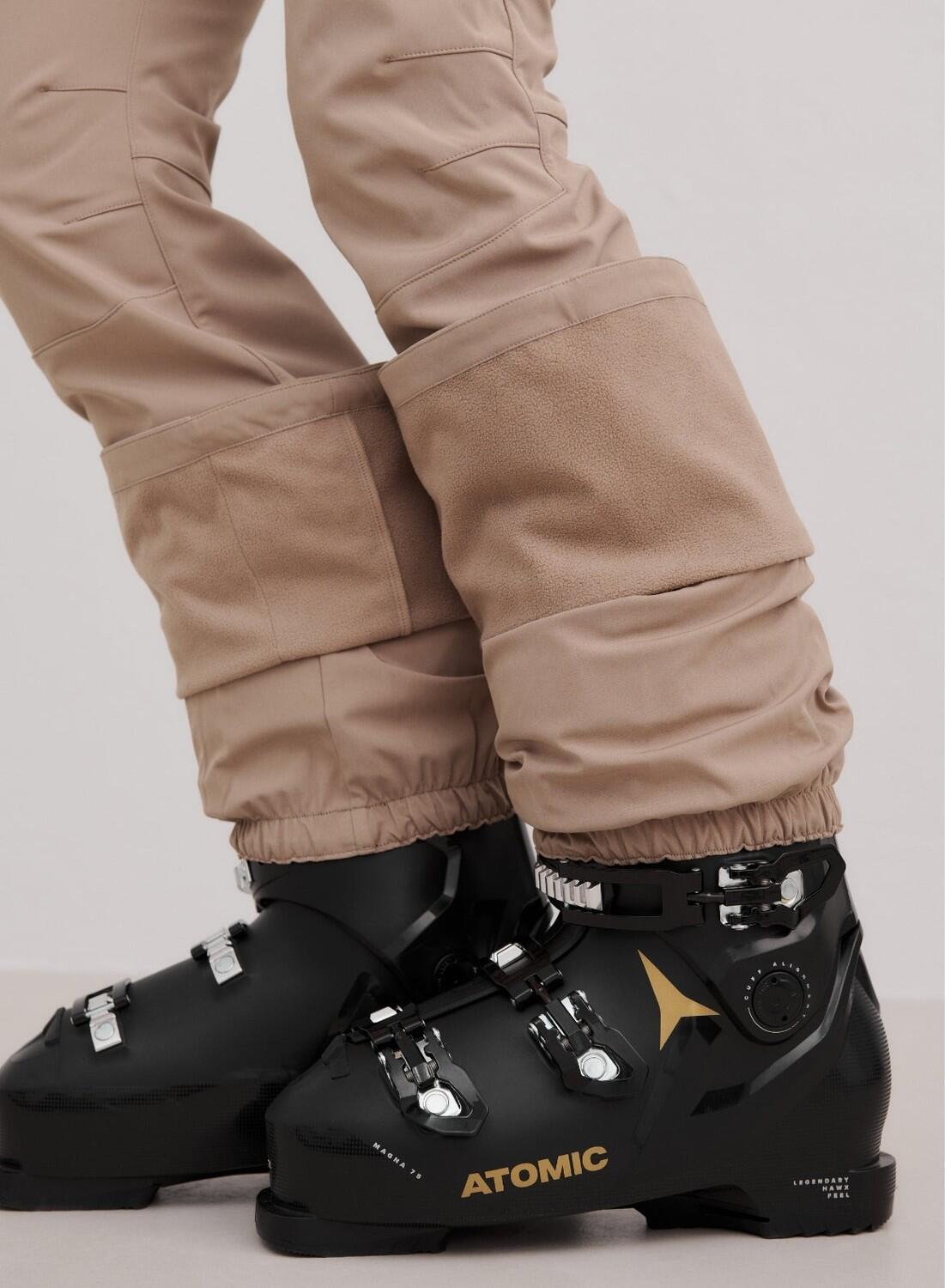 Mujer Pantalón de esquí Impermeable Guardanieves Marrón Claro 5/7