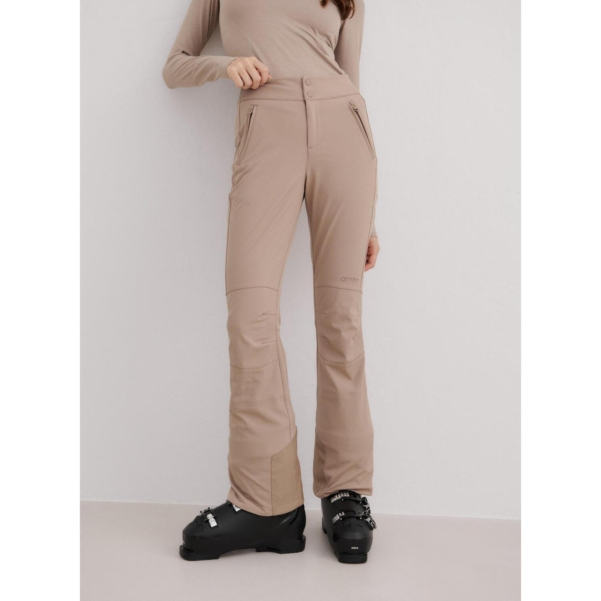 Aim'n - Femme Pantalon De Ski Imperméable Pare-neige Marron Clair - Pantalon De Ski - Marron - Decathlon