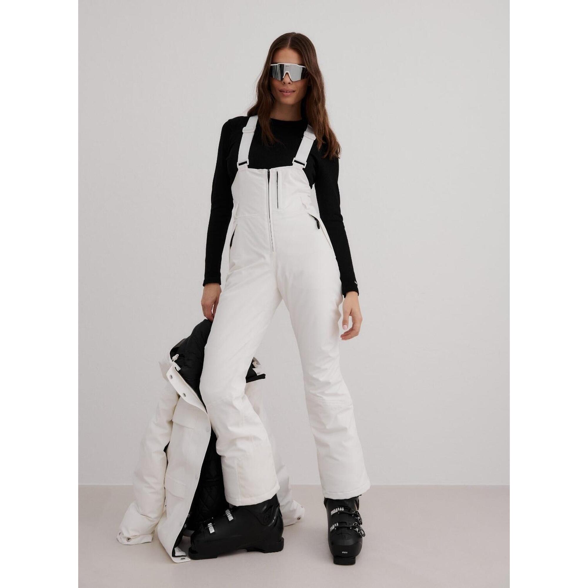 Aim'n - Femme Salopette De Ski Rembourrée Imperméable Respirante Pare-neige Blanc Cassé - Pantalon De Ski - Blanc - Decathlon