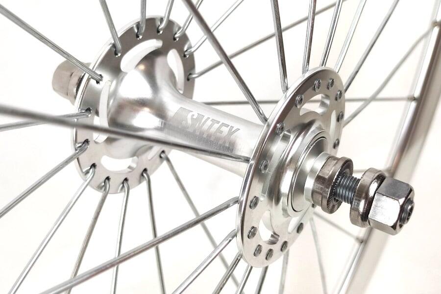 Roue Avant Fixie Origin8 Argent CNC (Rayon radial) 4/5