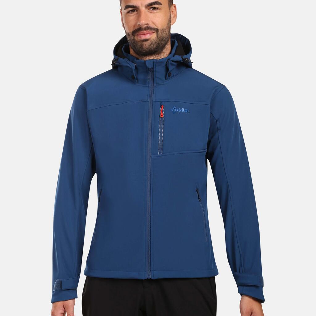 Kilpi Ravio-M Men's Softshell Jacket Blue Windproof with Fleece Lining