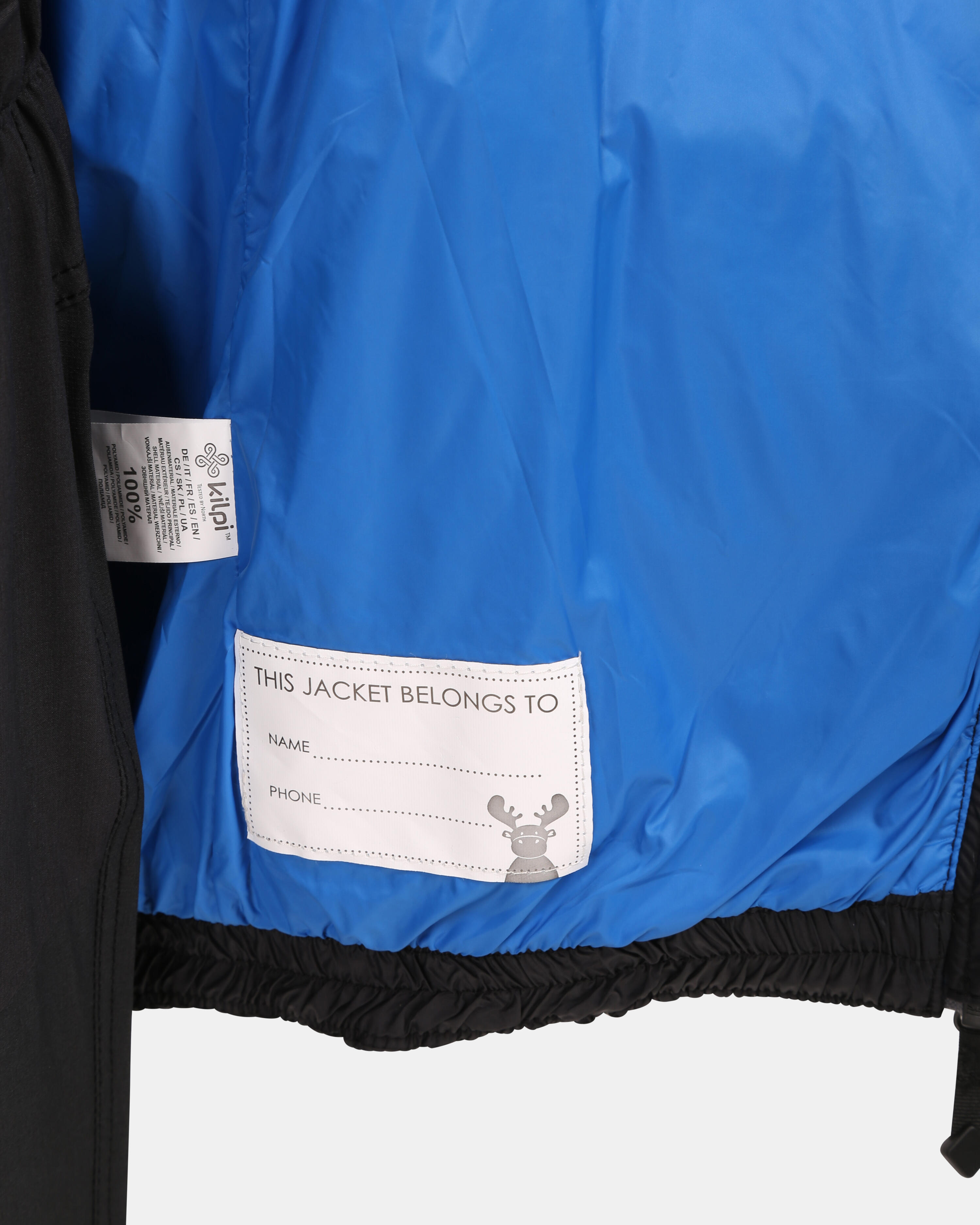Veste matelassée d'hiver Kilpi Rebeki-JB pour garçon, noire 6/7