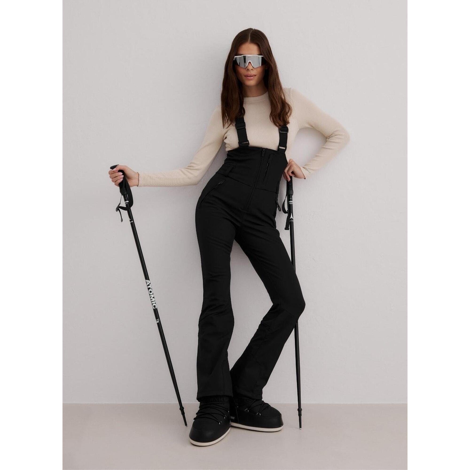 Aim'n - Femme Salopette De Ski Imperméable 3-couches Respirante Pare-neige Noir - Pantalon De Ski - Noir - Decathlon