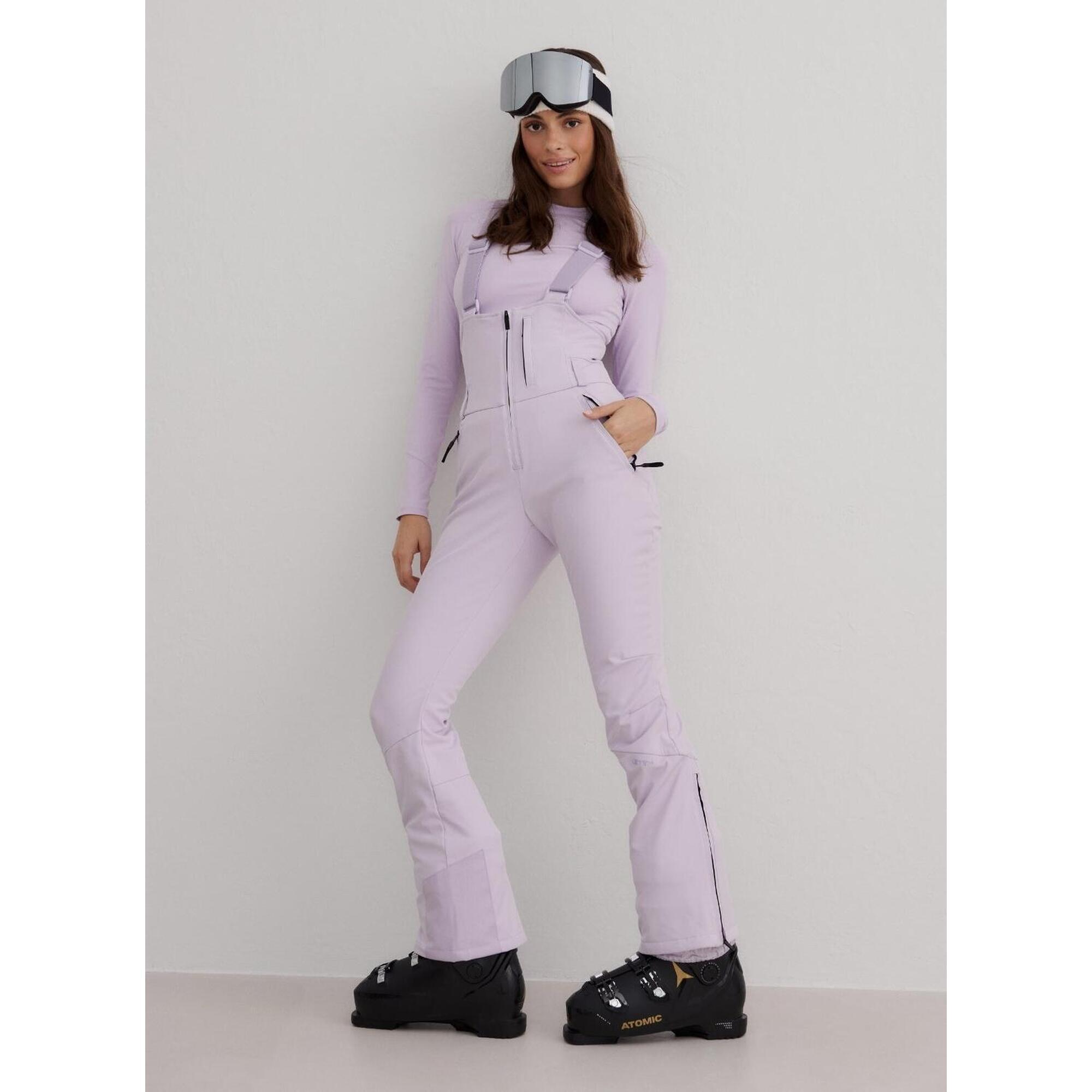 Aim'n - Femme Salopette De Ski Imperméable 3-couches Respirante Pare-neige Lilas Clair - Pantalon De Ski - Mauve|rose - Decathlon