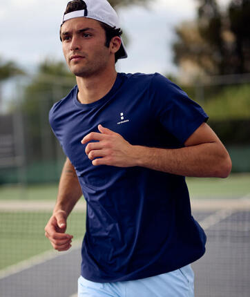 Modal Comfort T-Shirt Tennis/Padel Marineblaues