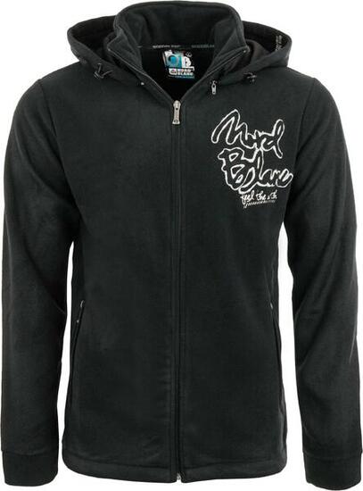 Nordblanc Herren Fleece Hoodie mit Reissverschluss, Schwarz, L