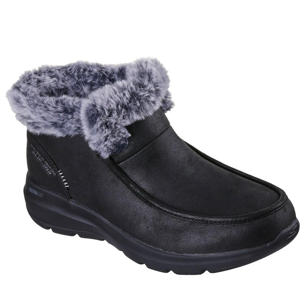 Comodo Y Calido Botin Mujer Skechers Slip-ins Glacial Ultzy Getaway Negro 2/5