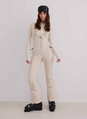 Damen Ski Latzhose Wasserdicht 3-lagig Atmungsaktiv Schneefang Schwarz