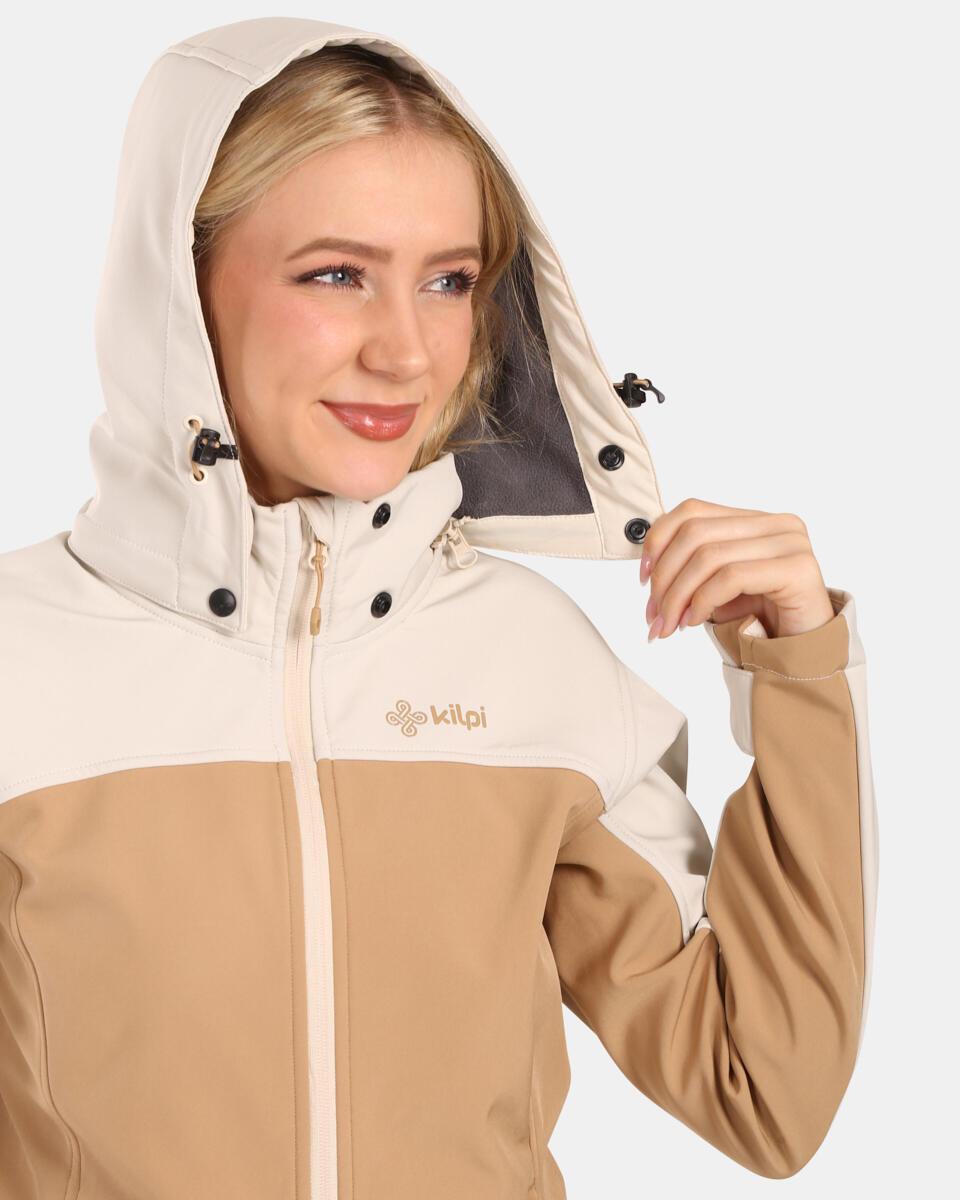 Veste softshell femme Kilpi Ravia-W Beige, imperméable et coupe-vent 4/6