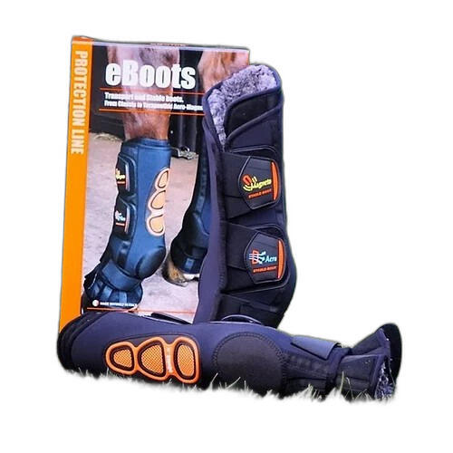 Equick - Stable Boots Pour Cheval Arrière Equick Ekrissstal Aero Magneto - Guêtres Cheval - Noir - S - Decathlon