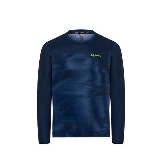 Camiseta de ciclismo manga larga Momentum hombre Spiuk azul marino