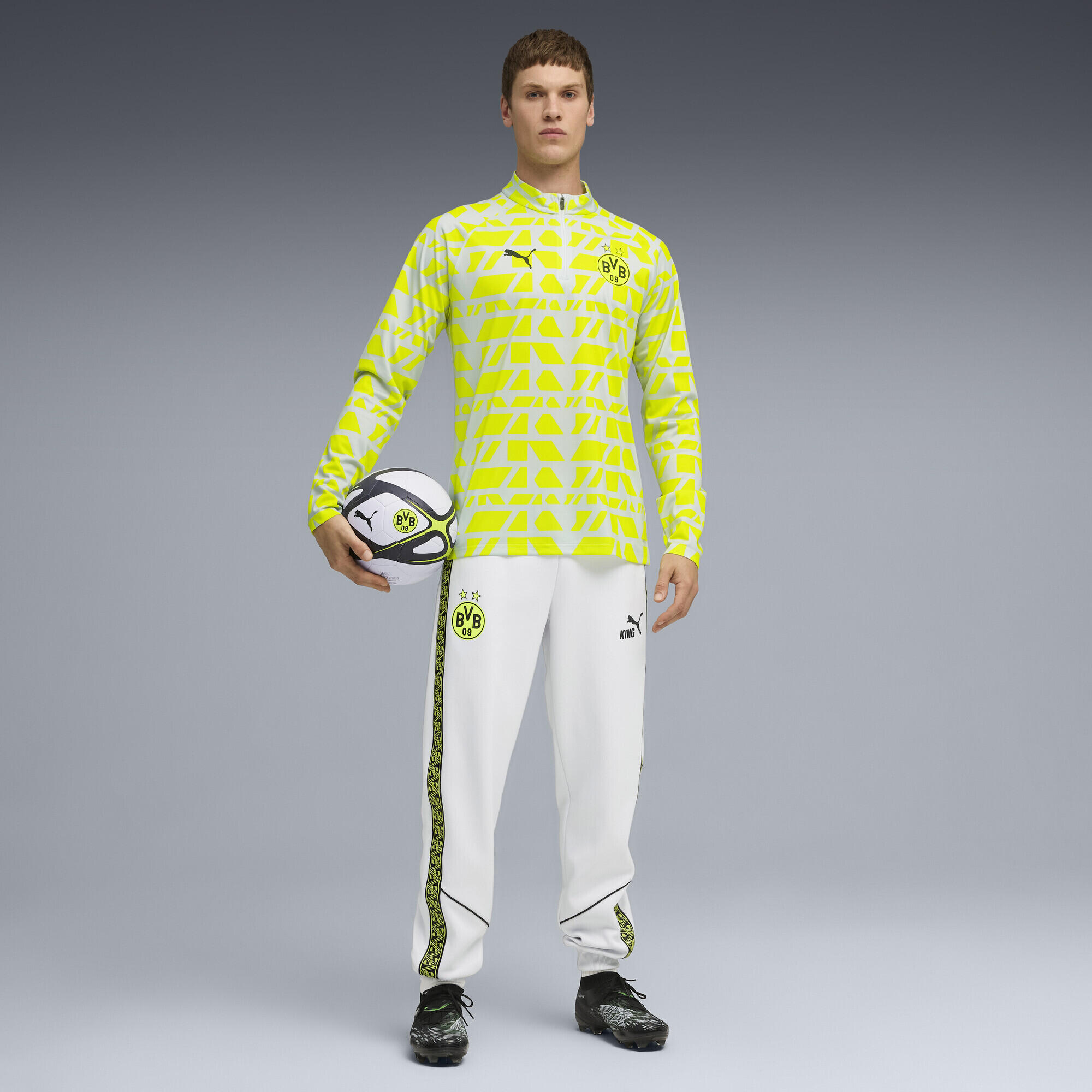 Haut d'avant-match à 1/4 zip Borussia Dortmund Homme PUMA 4/6