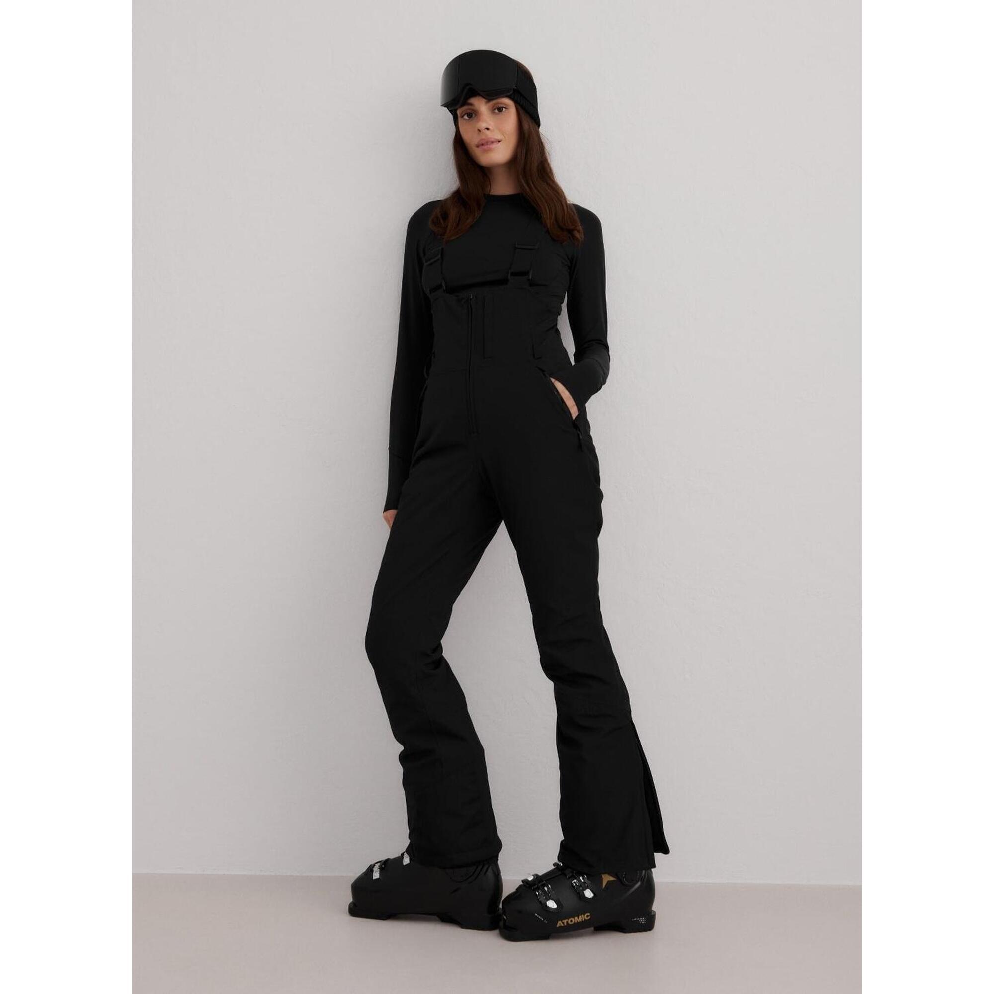 Aim'n - Femme Salopette De Ski Rembourrée Imperméable Respirante Pare-neige Noir - Pantalon De Ski - Noir - Decathlon