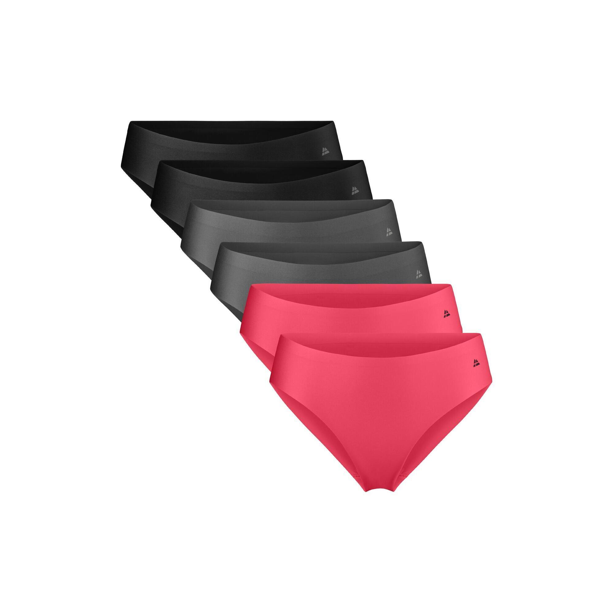 Danish Endurance - Culottes Bikini Invisibles Femme Lot De 6 Sans Coutures Microfibre Recyclée - Slip - Rose - Xs   36 - Decathlon