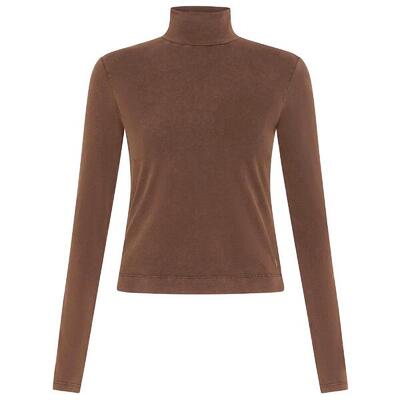 T-Shirt Deha Marbled High Neck T-Shirt Donna