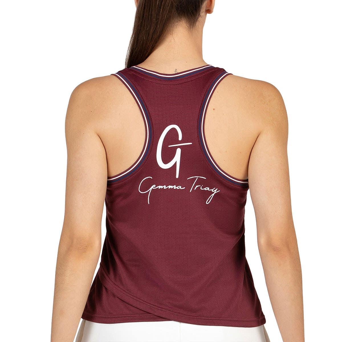 Camiseta Bullpadel Gemma Triay 25I Vinho Borgonha 4/4