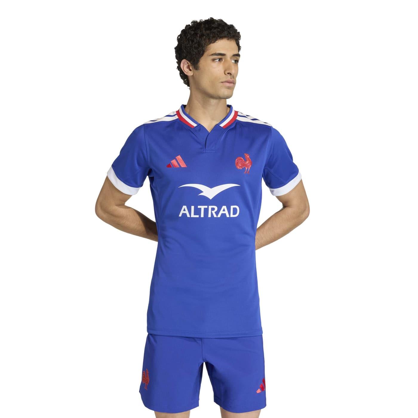 Adidas - Maillot Replica Domicile France Rugby Performance Fit 2025/26 - Maillot Manches Courtes - Bleu - Decathlon