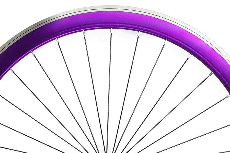 Roue Avant Fixie Origin8 Lilas Adz (Rayon radial) 2/5
